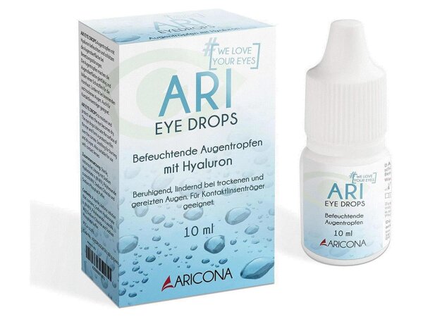 ARI EYE DROPS Augentropfen - 10ml Hyaluron gegen trockene Augen