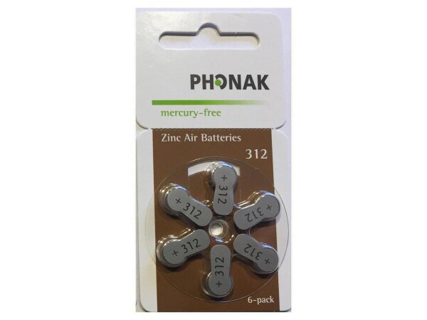 Phonak Hörgeräte Batterien 312er 15 Blister