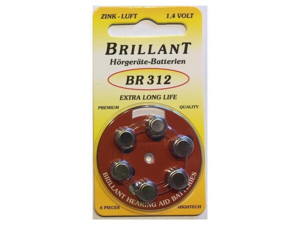 Brillant Hörgeräte Batterien 312er 10 Blister