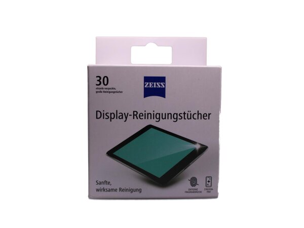 Display-Reinigungstücher alkoholfrei 30 Stück von Zeiss