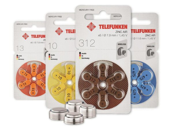 Telefunken H&ouml;rger&auml;te Batterien Made in Germany Lagerr&auml;umung  kurze Haltbarkeit