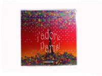 Mikrofasertuch &quot;Paris j&acute;adore Bunt&quot;  Gr&ouml;&szlig;e 18,5*18,5 cm von La Kelnet