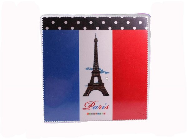 Mikrofasertuch &quot;Paris Frankreich Flagge&quot;  Gr&ouml;&szlig;e 18,5*18,5 cm von La Kelnet