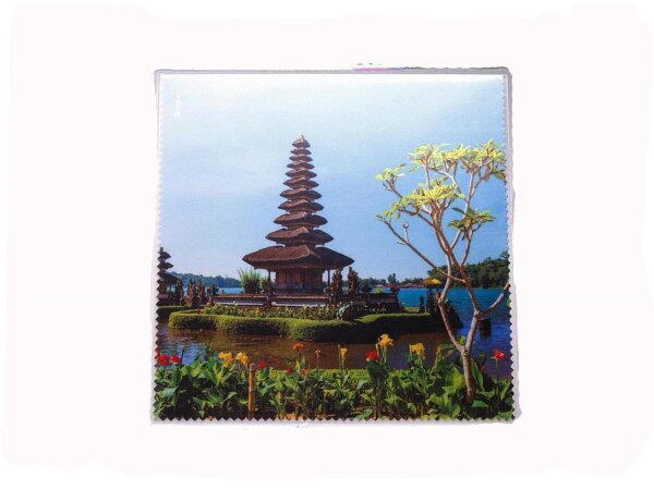 Mikrofasertuch &quot;Tempel auf Bali&quot; Gr&ouml;&szlig;e 18,5*18,5 cm von La Kelnet
