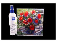 Mikrofasertuch &quot;Wiesenblumen in Blauer Vase&quot; Gr&ouml;&szlig;e 18,5*18,5 cm von La Kelnet