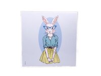 Mikrofasertuch &quot;Hase mit blauer Brille&quot;...