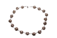 MerryDesign Silberne Drahtperlenkette mit Ohrringen *Unikat*