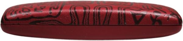 Hartschalen Etui "Lisbeth Bordeaux Rot mit Kunstdruck"