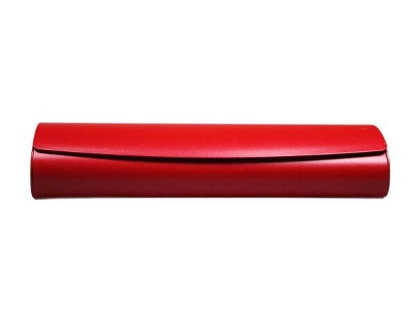 Alu Etui von Optiker Dietrich in Kirsch Rot