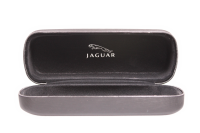 Etui von Jaguar in gl&auml;nzenden Schwarz mit Silbernen Logo