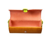 Hartschalen Etui von Optik Dietrich &quot;Clutch in Gr&uuml;n/Gelb/Orange&quot;