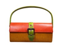 Hartschalen Etui von Optik Dietrich &quot;Clutch in Gr&uuml;n/Gelb/Orange&quot;