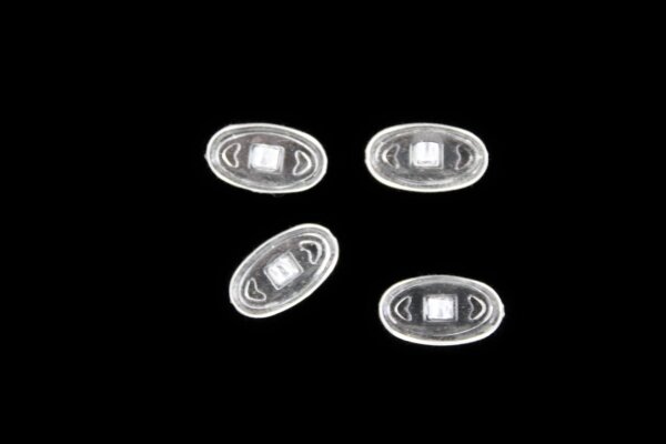 Silikonbrillenpads Schraubsystem (Oval 10mm)