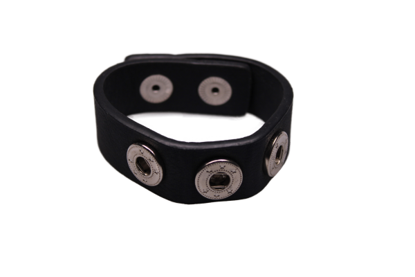 Click Button Armband Schwarz