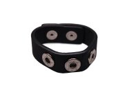 Click Button Armband Schwarz