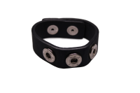 Click Button Armband Schwarz