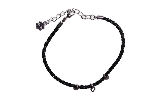 Geflochtenes Lederarmband für Charmanhänger