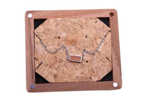 Holzkern Armband Koa/Silber