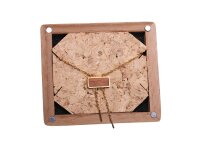 Holzkern Kette Walnuss/Gold