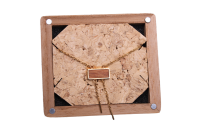 Holzkern Kette Walnuss/Gold