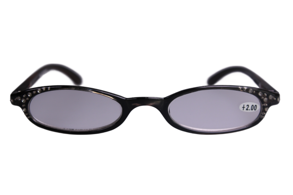 Lesebrille Graubraun + 2.0