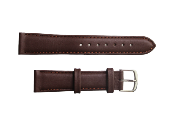 Uhrenband Braun glattes Leder 18 mm