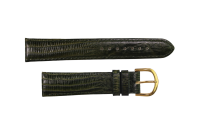 Uhrenband Krokoleder Optik Gr&uuml;n 18 mm
