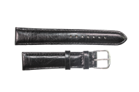 Uhrenband Glattleder Schwarz gl&auml;nzend 18 mm
