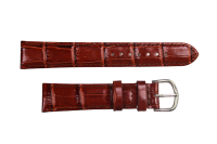 Uhrenband Nussbraun gl&auml;nzend 18 mm