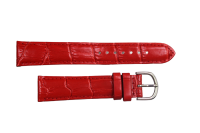 Uhrenband gl&auml;nzend Rot 18 mm