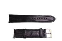 Uhrenband Schwarz Gestreift 22 mm
