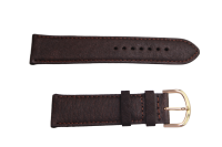 Uhrenband Dunkelbraun Mattleder 22 mm