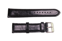 Uhrenband Glattleder schwarz 22 mm