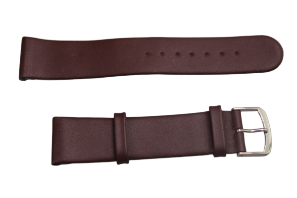 Uhrenband Dunkelbraun Mattleder 22 mm