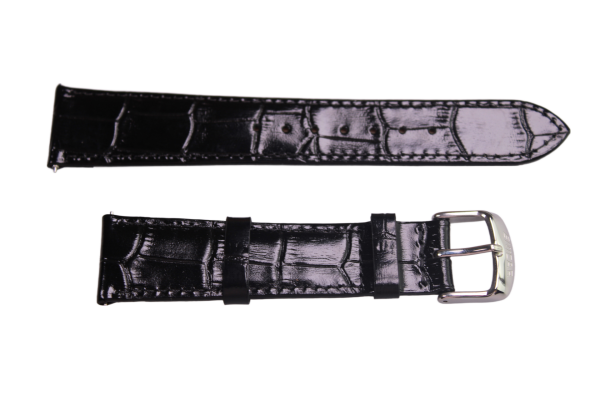 Uhrenband Lackschwarz 20 mm