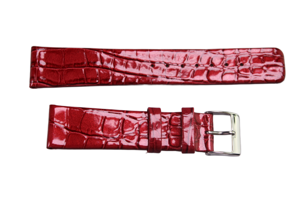 Uhrenband Lackrot 20 mm