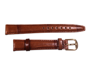 Uhrenband Dunkelbraun gl&auml;nzend 14 mm