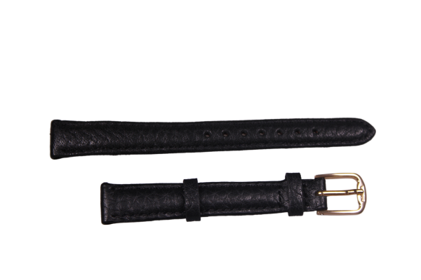 Uhrenband Leder Schwarz 12 mm