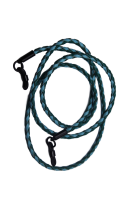 Brillenband echt Leder geflochten (Gr&uuml;n/ Hellblau)