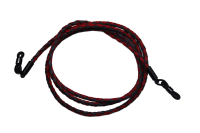 Brillenband echt Leder geflochten (Rot &amp; Grau)