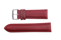 Uhrenband aus Leder in Rot 24 mm