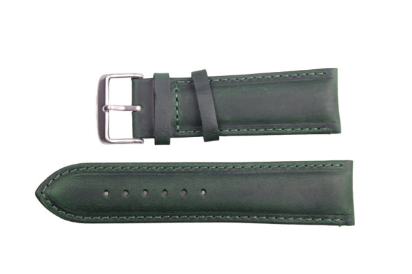 Uhrenband aus Leder in Grün 24 mm