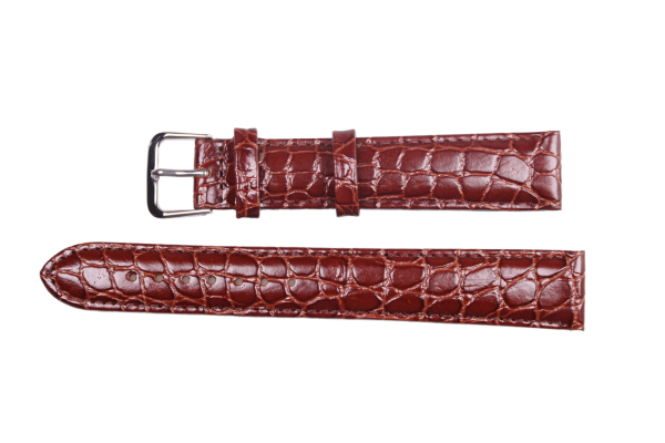Uhrenband aus Leder in Dunkelbraun 18 mm