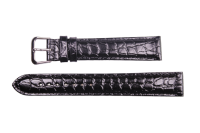 Uhrenband aus Leder in Schwarz 18 mm