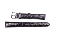 Uhrenband aus Leder in Schwarz 16 mm