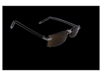 Randlose Fertiglesebrille mit Braunen Gl&auml;sern in...