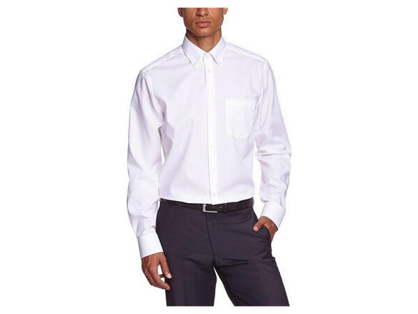 Seidensticker Herren Regular Fit Businesshemd Kragenweite: 44 cm, Weiß (weiß 1)