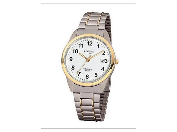 Regent Herren-Armbanduhr XL Analog Titan 11090231