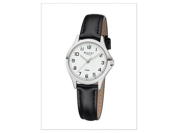 REGENT Damen-Armbanduhr analog Quarz Lederband W-0067